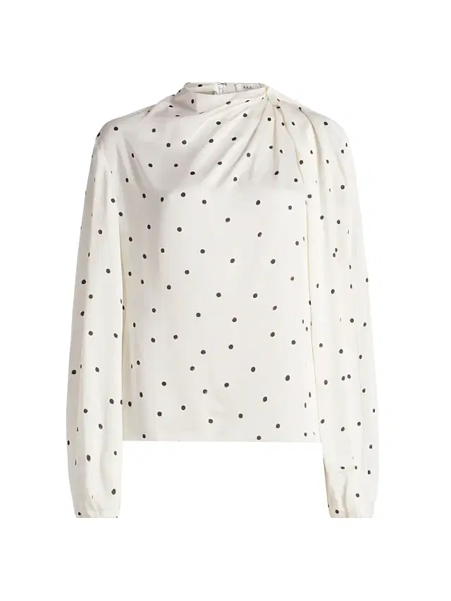 Women's Blaire Polka Dot Blouse - Cream Black