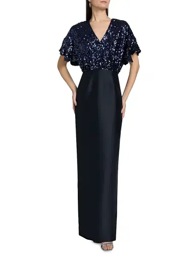 SACHIN & BABI Women's Marlene Sequin-Embellished Belted Gown - Midnight - Size 0 | Thumbnail 6 SACHIN & BABI Women's Marlene Sequin-Embellished Belted Gown - Midnight - Size 0 | Thumbnail 6