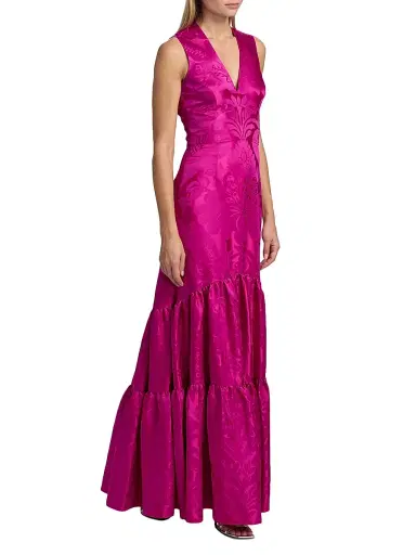 SACHIN & BABI Women's Cella Floral Damask A-Line Gown | Thumbnail 2