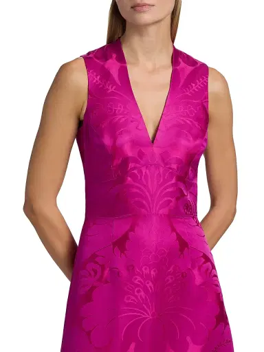 SACHIN & BABI Women's Cella Floral Damask A-Line Gown - Pink Sapphire Damask - Size 12 | Thumbnail 6