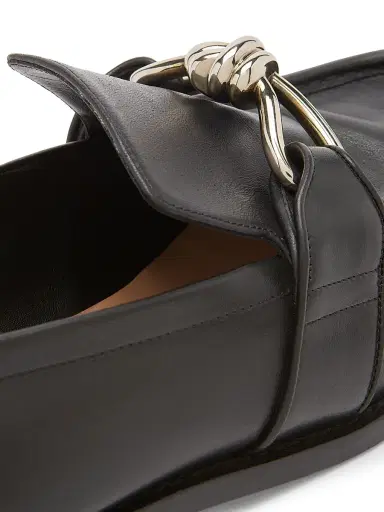 Bottega Veneta Men's Astaire Knot Leather Loafers - Espresso Silver - Size 7 | Thumbnail 6 Bottega Veneta Men's Astaire Knot Leather Loafers - Espresso Silver - Size 7 | Thumbnail 6