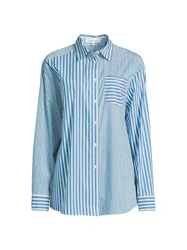 Solid & Striped Women's Avril Striped Poplin Shirt - Cosmic Blue - Size XS | Thumbnail 1 Solid & Striped Women's Avril Striped Poplin Shirt - Cosmic Blue - Size XS | Thumbnail 1