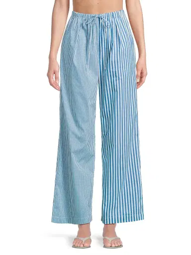 Solid & Striped Women's Ashling Striped Poplin Pants - Cosmic Blue - Size XS | Thumbnail 3 Solid & Striped Women's Ashling Striped Poplin Pants - Cosmic Blue - Size XS | Thumbnail 3