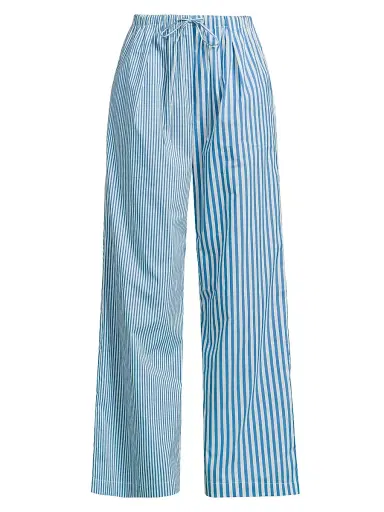Solid & Striped Women's Ashling Striped Poplin Pants - Cosmic Blue - Size XS | Thumbnail 1 Solid & Striped Women's Ashling Striped Poplin Pants - Cosmic Blue - Size XS | Thumbnail 1
