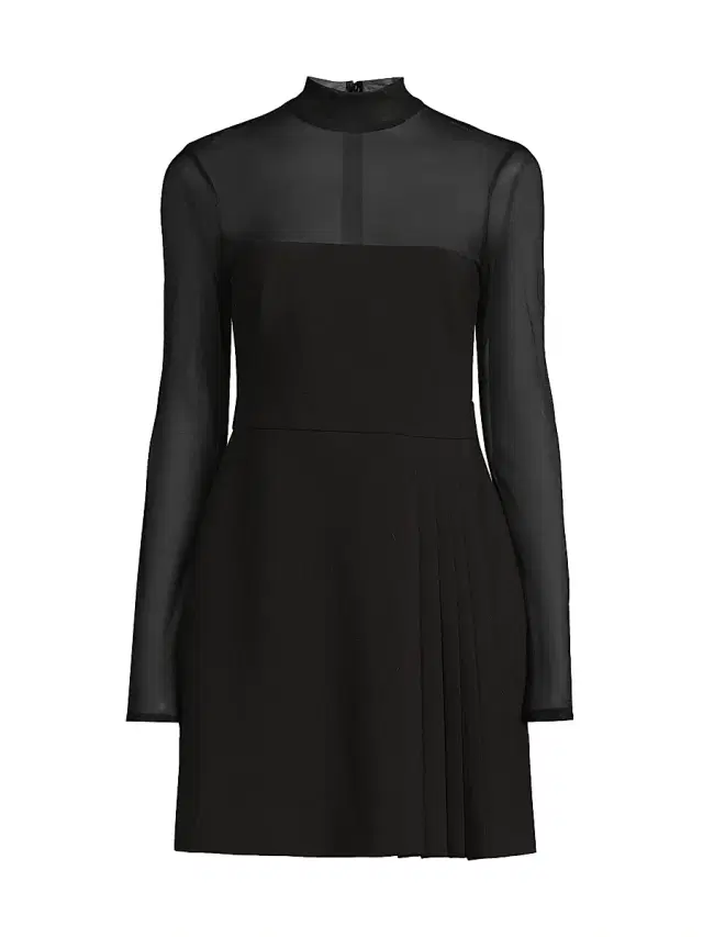 Likely Women's Lulani Sheer Pleated Minidress - Black