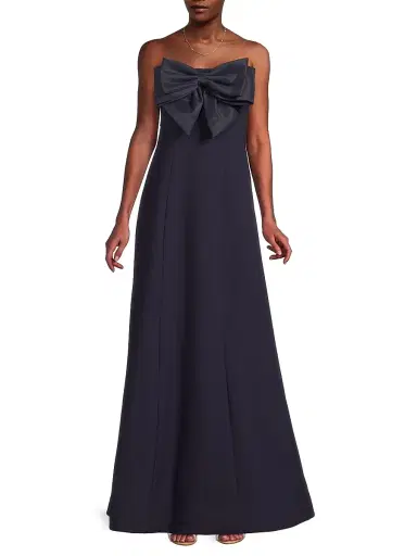 Likely Women's Mayfair Bow-Detail Strapless Gown - Navy - Size 12 | Thumbnail 2
