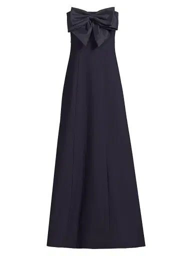 Likely Women's Mayfair Bow-Detail Strapless Gown - Navy - Size 12 | Thumbnail 1