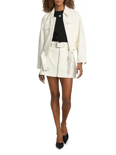 Cinq à Sept Women's Saffira Front-Zip Miniskirt - | Thumbnail 2