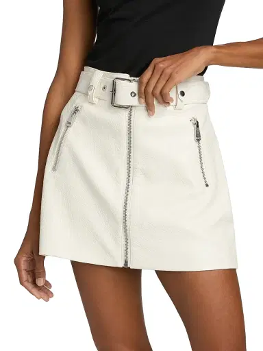 Cinq à Sept Women's Saffira Front-Zip Miniskirt - | Thumbnail 3