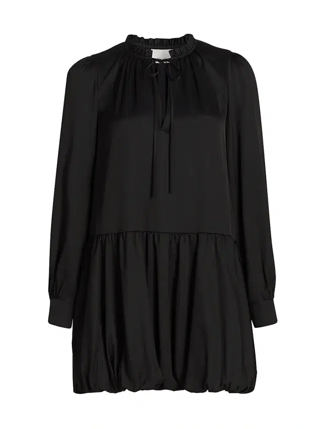 Cinq à Sept Women's Valetta Bubble-Hem Minidress - Black