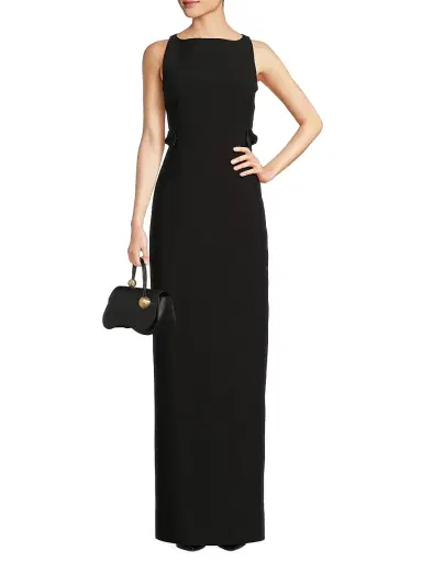 Likely Women's Bryanna Satin Bow-Detail Column Gown | Thumbnail 2 Likely Women's Bryanna Satin Bow-Detail Column Gown | Thumbnail 2