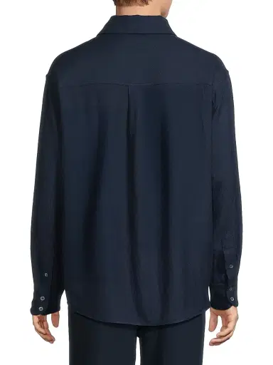 The Elder Statesman Men's Cashmina Pocket Shirt - Twilight - Size Small | Thumbnail 5 The Elder Statesman Men's Cashmina Pocket Shirt - Twilight - Size Small | Thumbnail 5