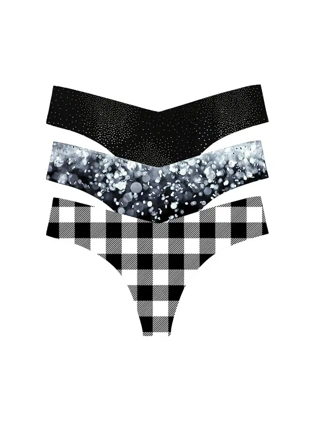 Women's Classic 3-Pack Raw-Cut Thongs