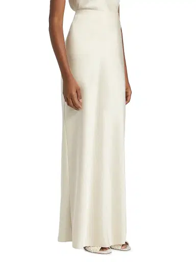 Vince Women's Satin Bias Column Maxi Skirt | Thumbnail 4