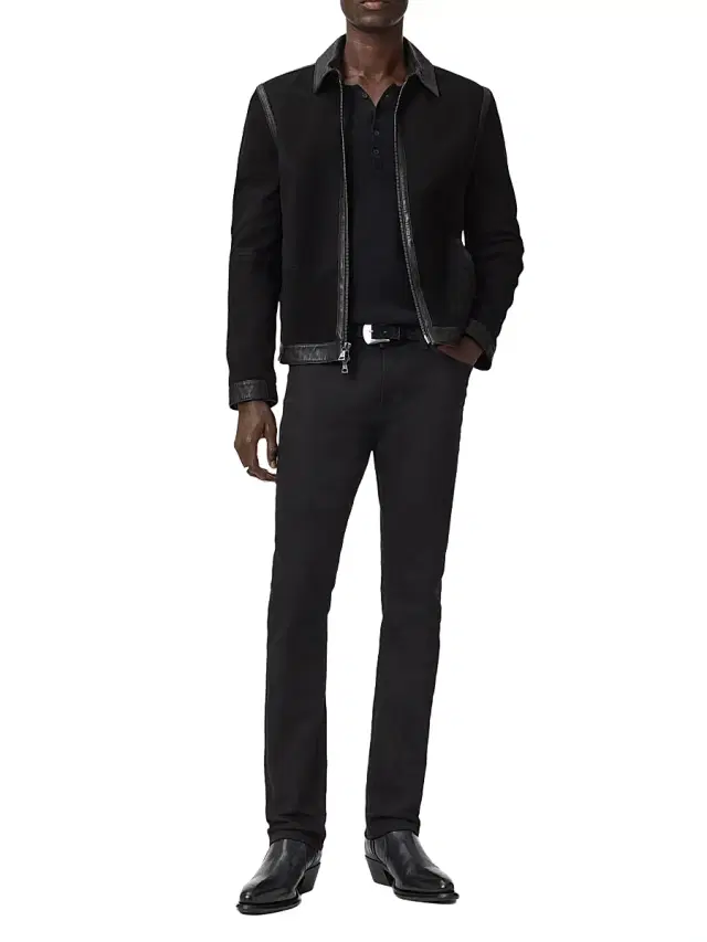 Men's Jaxon Waxed Suede Jacket - Black