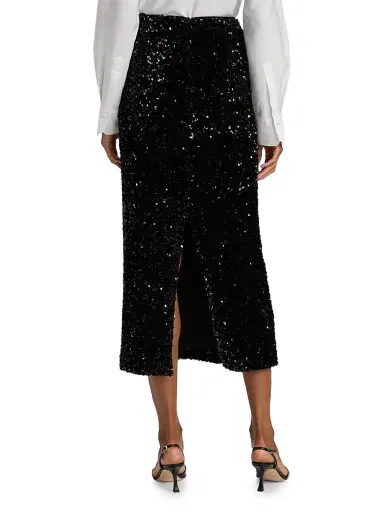 Vince Women's Sequin Velvet Column Maxi Skirt | Thumbnail 5