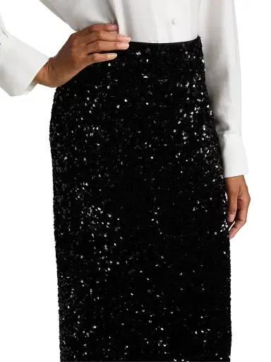 Vince Women's Sequin Velvet Column Maxi Skirt | Thumbnail 6