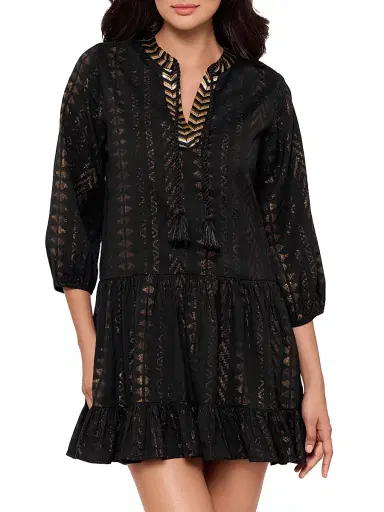 Miraclesuit Swim Women's Beach Etc. Cotton-Blend Jacquard Minidress | Thumbnail 3