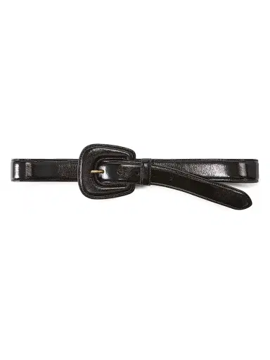 Veronica Beard Women's Elsy Crinkle Leather Belt - Black | Thumbnail 1 Veronica Beard Women's Elsy Crinkle Leather Belt - Black | Thumbnail 1