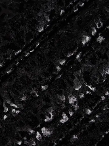 Ramy Brook Women's Lira Leopard-Print Velvet Top - Black Leopard Burnout - Size Medium | Thumbnail 7