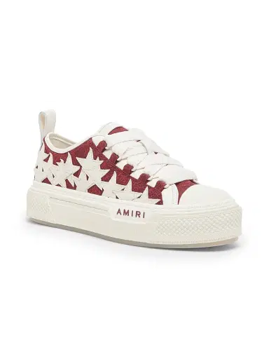 AMIRI Women's MA Quad Stars Court Leather Low-Top Platform Sneakers - Aged Port - Size 5 | Thumbnail 2
