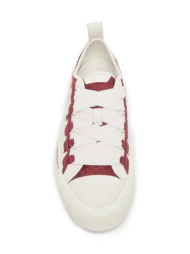 AMIRI Women's MA Quad Stars Court Leather Low-Top Platform Sneakers - Aged Port - Size 5 | Thumbnail 4