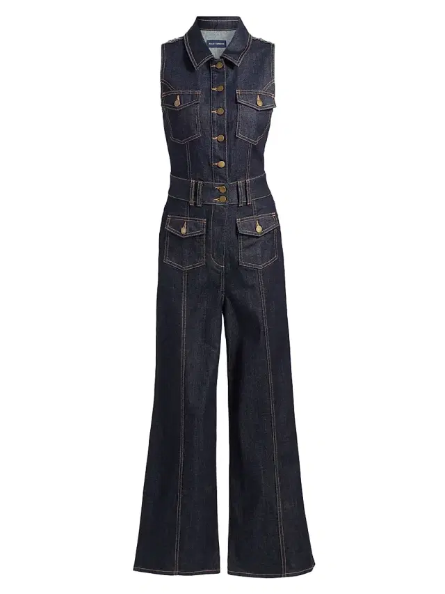 Ramy Brook Women's Stephania Denim Sleeveless Jumpsuit - Resin Rinse