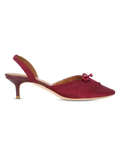 Staud Women's Alba 45MM Satin Slingback Pumps - Oxblood - Size 10.5 | Thumbnail 1