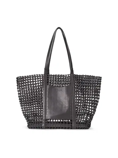 STAUD Women's Getaway Hand-Knotted Tote Bag - Espresso | Thumbnail 2 STAUD Women's Getaway Hand-Knotted Tote Bag - Espresso | Thumbnail 2