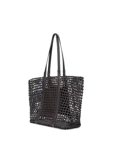 STAUD Women's Getaway Hand-Knotted Tote Bag - Espresso | Thumbnail 3 STAUD Women's Getaway Hand-Knotted Tote Bag - Espresso | Thumbnail 3