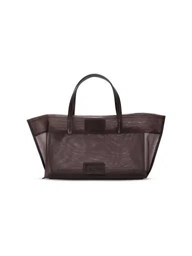 Staud Women's Mini Christos Mesh Tote Bag - Espresso | Thumbnail 3 Staud Women's Mini Christos Mesh Tote Bag - Espresso | Thumbnail 3