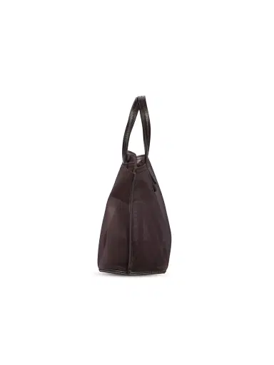 Staud Women's Mini Christos Mesh Tote Bag - Espresso | Thumbnail 4 Staud Women's Mini Christos Mesh Tote Bag - Espresso | Thumbnail 4