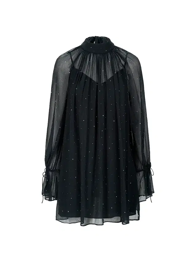Staud Women's Roux Embellished Semi-Sheer Minidress - Black