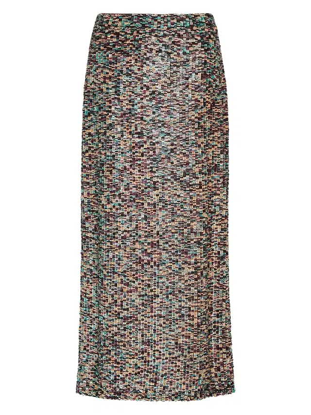 Women's Sylkie Stacked Paillette Maxi Skirt - Dark Chocolate