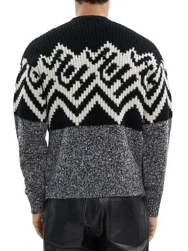 Helmut Lang Men's Fair Isle-Inspired Crewneck Sweater | Thumbnail 4