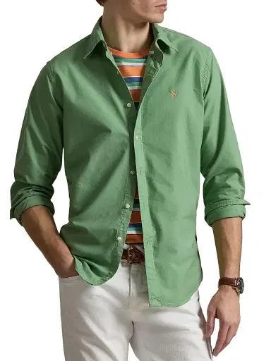Polo Ralph Lauren Men's Cotton Oxford Shirt - Outback Green | Thumbnail 3