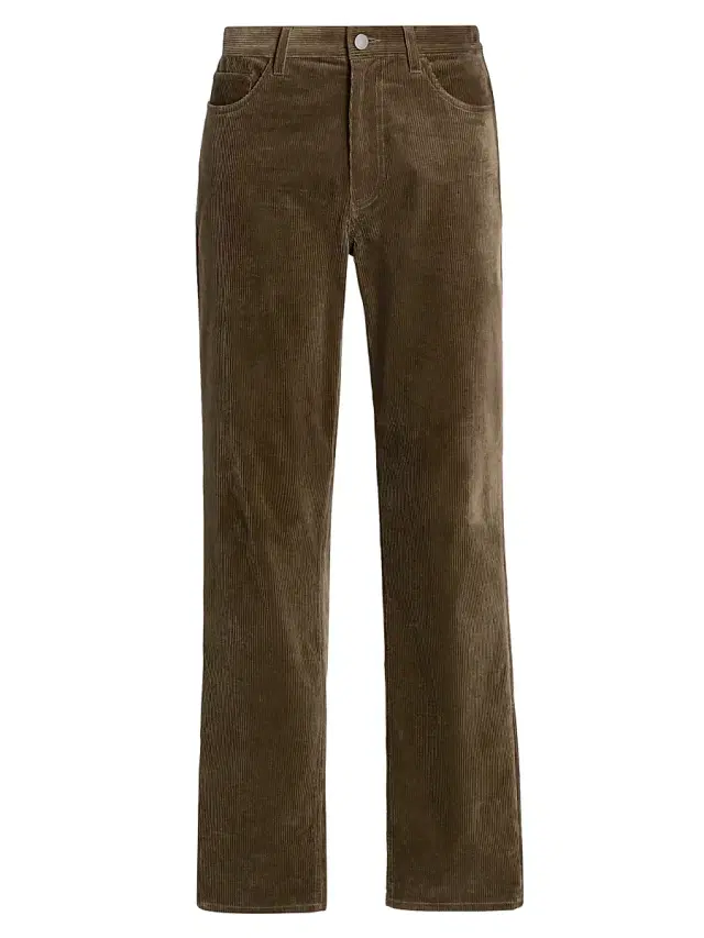 Theory Men's Stretch Corduroy Straight-Leg Pants - Tarmac