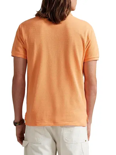 Polo Ralph Lauren Men's Basic Mesh Cotton Polo Shirt - Pompano Orange - Size XS | Thumbnail 4