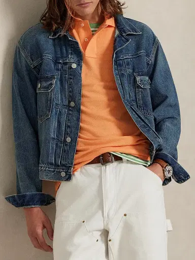 Polo Ralph Lauren Men's Basic Mesh Cotton Polo Shirt - Pompano Orange - Size XS | Thumbnail 6