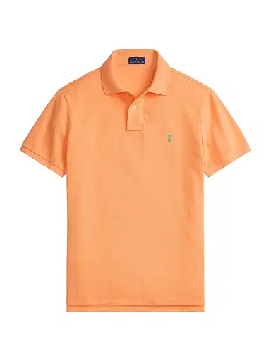 Polo Ralph Lauren Men's Basic Mesh Cotton Polo Shirt - Pompano Orange - Size XS | Thumbnail 1