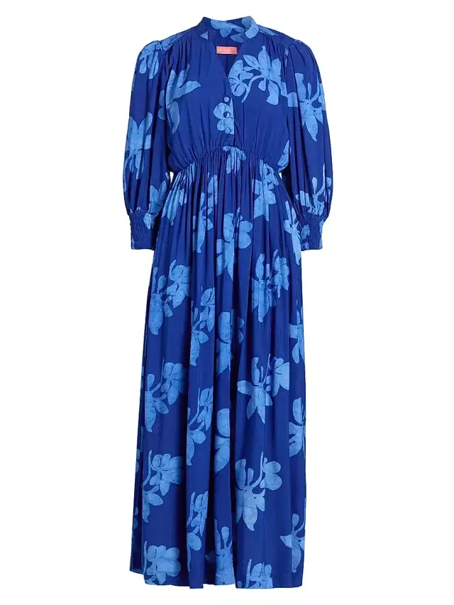 Elisamama Women's Foluke Floral Balloon-Sleeve Maxi Dress
