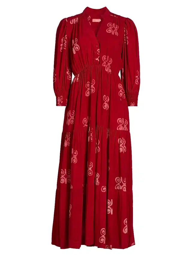Elisamama Women's Yosola Printed Tiered Maxi Dress