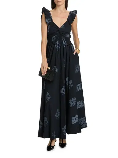 Elisamama Women's Ibukun Printed Maxi Dress | Thumbnail 3 Elisamama Women's Ibukun Printed Maxi Dress | Thumbnail 3