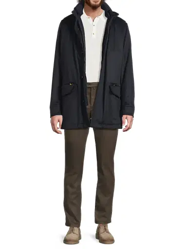 Sartorio Napoli Men's Tugai Cashmere Jacket - Navy Blue | Thumbnail 2