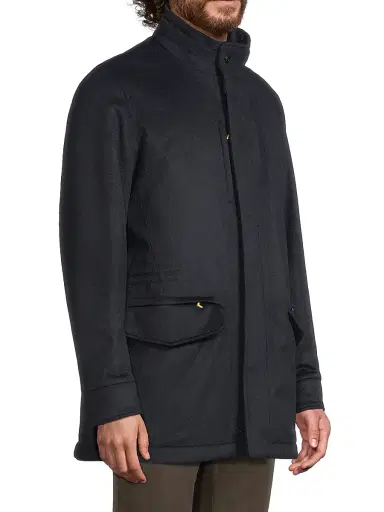 Sartorio Napoli Men's Tugai Cashmere Jacket - Navy Blue | Thumbnail 4