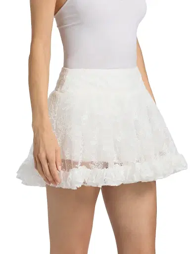 Aknvas Women's Kirsten Floral Lace Skort - Ivory - Size 12 | Thumbnail 4 Aknvas Women's Kirsten Floral Lace Skort - Ivory - Size 12 | Thumbnail 4