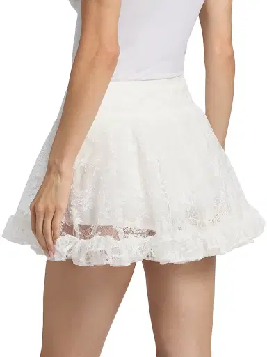 Aknvas Women's Kirsten Floral Lace Skort - Ivory - Size 12 | Thumbnail 5 Aknvas Women's Kirsten Floral Lace Skort - Ivory - Size 12 | Thumbnail 5