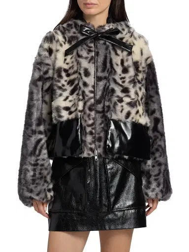 Aknvas Women's Hesse Leopard-Print Faux-Fur Jacket | Thumbnail 3 Aknvas Women's Hesse Leopard-Print Faux-Fur Jacket | Thumbnail 3