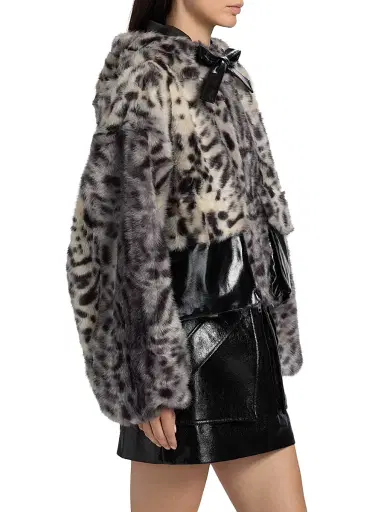 Aknvas Women's Hesse Leopard-Print Faux-Fur Jacket | Thumbnail 4 Aknvas Women's Hesse Leopard-Print Faux-Fur Jacket | Thumbnail 4