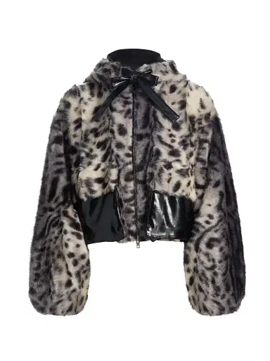 Aknvas Women's Hesse Leopard-Print Faux-Fur Jacket | Thumbnail 1 Aknvas Women's Hesse Leopard-Print Faux-Fur Jacket | Thumbnail 1
